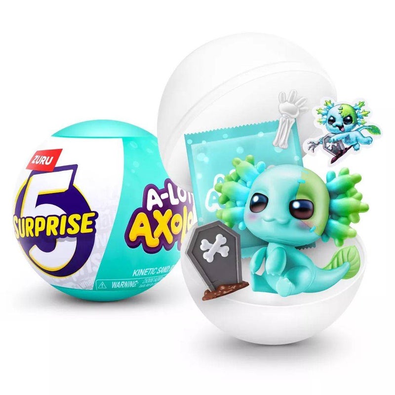 5 Surprise A-Lot-A Axolotls Mini Surprise Figure Capsule (6.8 x 6.12 x 5.66 cm, Assorted) - Image 1