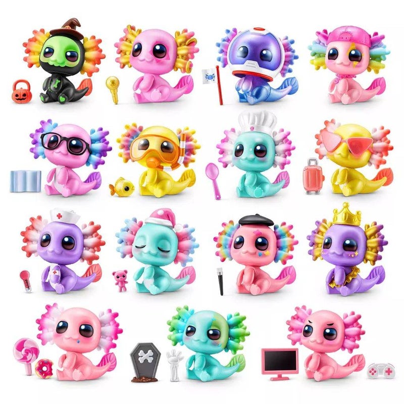 5 Surprise A-Lot-A Axolotls Mini Surprise Figure Capsule (6.8 x 6.12 x 5.66 cm, Assorted) - Image 2