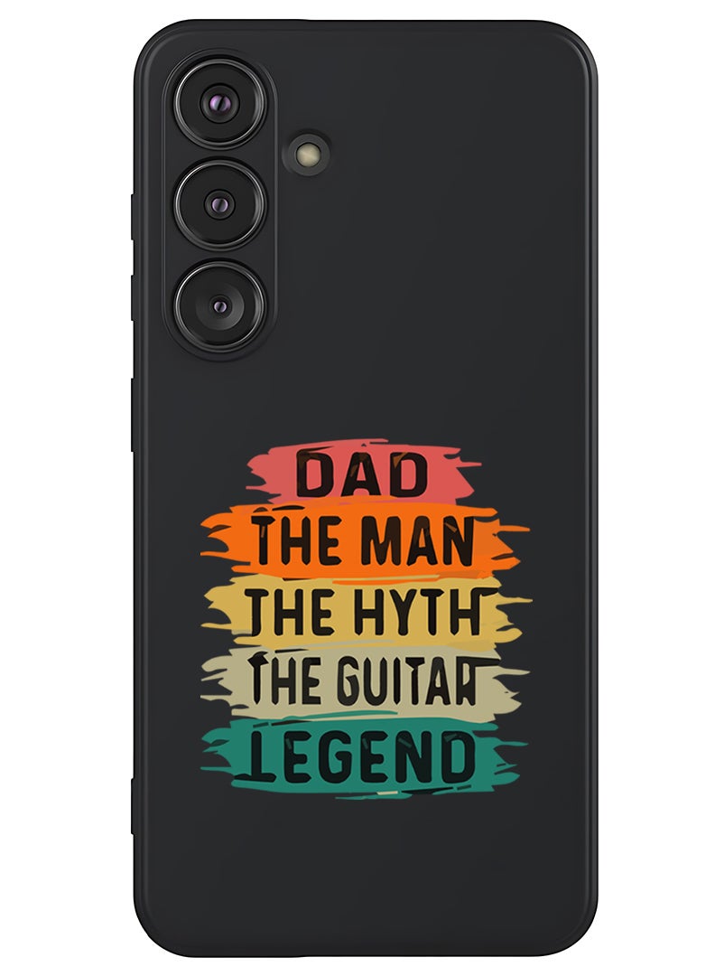 Theodor Protective Slim Fit Case Liquid Silicone Cover with Full Body Protection Anti-Scratch Shockproof Case For Samsung Galaxy S25 Plus (Black) - Dad-01 - Image 1