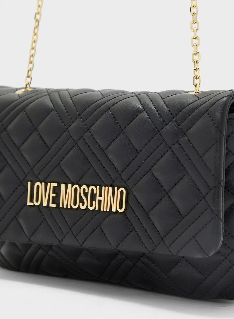 لوف موسكينو BLACK QUILTED PU BLACK QUILTED PU