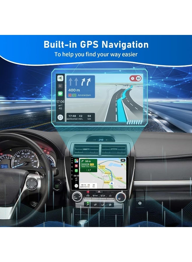 فيريكس شاشة ستيريو أندرويد لتويوتا كامري 2012-2014، ذاكرة 8GB رام + 128GB روم، شاشة لمس QLED مع أبل كاربلاي وأندرويد أوتو، ملاحة GPS، واي فاي، كاميرا خلفية AHD، واجهة سريعة - Image 5