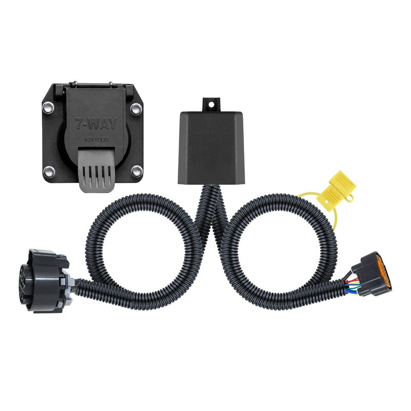 CURT 56466 VehicleSide Custom RV Blade 7Pin Trailer Wiring Harness Fits Select Hyundai Palisade Santa Cruz Kia Telluride