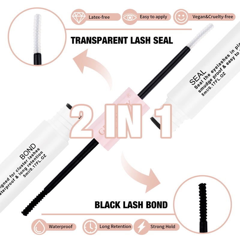 GEMERRY Lash Bond and Seal Waterproof Lash Cluster Glue for Eyelash Clusters - Long Retention 48-72 Hours - DIY Lash Extensions at Home - Image 4