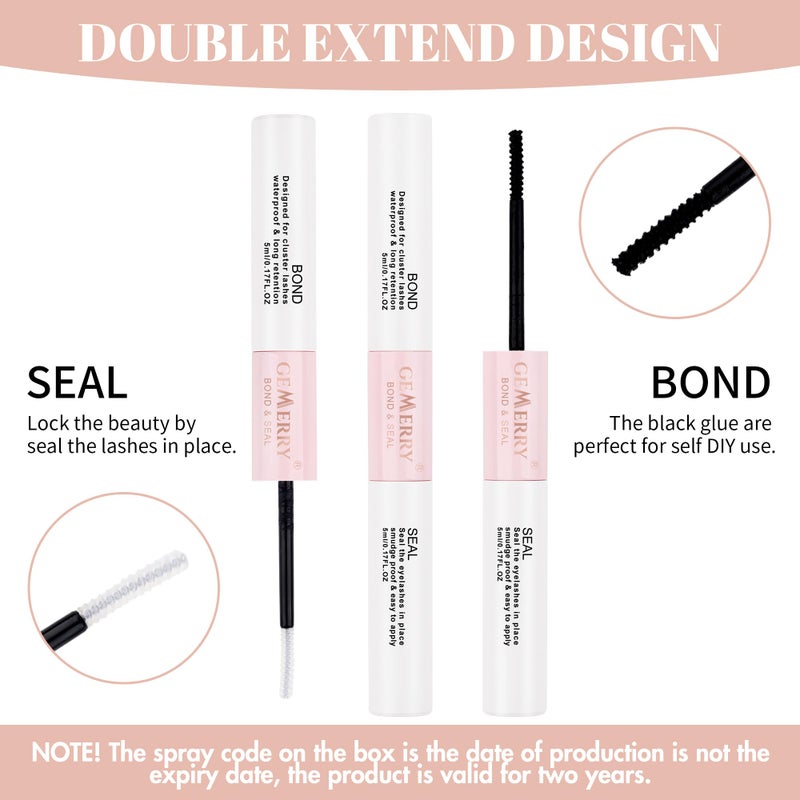 GEMERRY Lash Bond and Seal Waterproof Lash Cluster Glue for Eyelash Clusters - Long Retention 48-72 Hours - DIY Lash Extensions at Home - Image 2