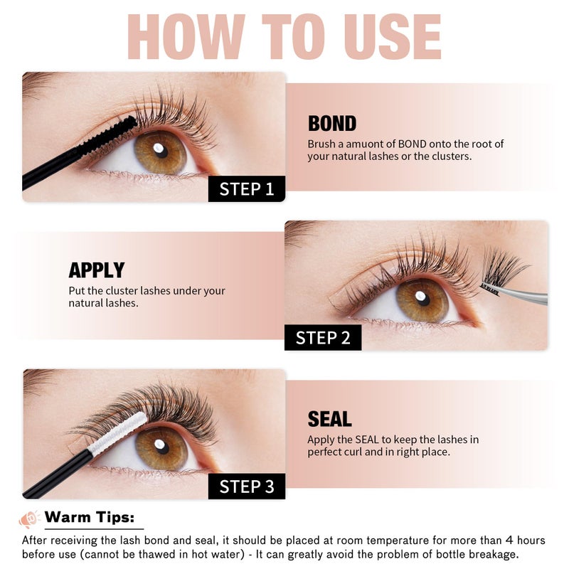 GEMERRY Lash Bond and Seal Waterproof Lash Cluster Glue for Eyelash Clusters - Long Retention 48-72 Hours - DIY Lash Extensions at Home - Image 5