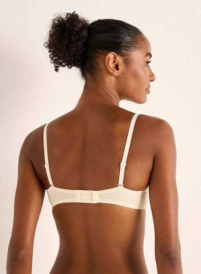 Splash FAV Set of 2 - Bow Detail Balconette Bra with Adjustable Straps