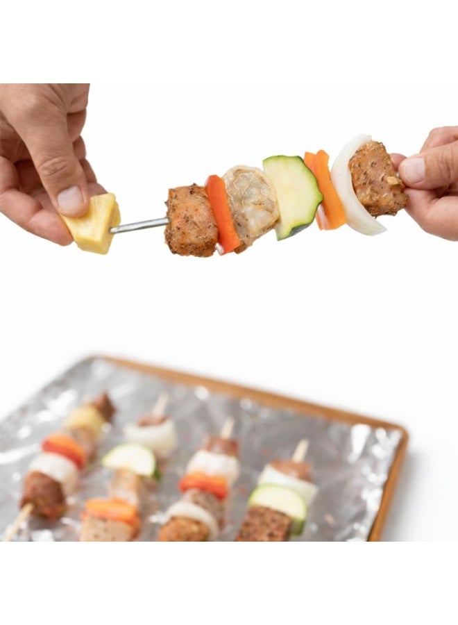 BEAKEY 12-piece BBQ skewer set with wooden handle - Image 4