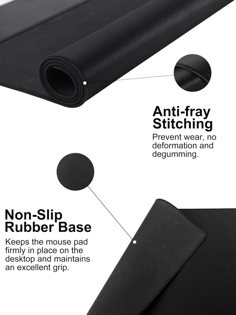 TopMade Wireless Charging Mouse Pad, Waterproof Gaming Mousepad with Ultra-Smooth Surface, Non-Slip Base, 31.5"x15.75" XXL Large Desk Pad, Classic Black Computer Desk Mat for MacBook, PC, Laptop - Image 5