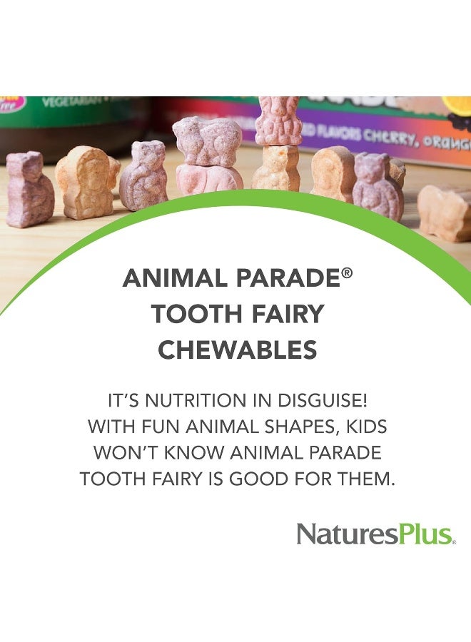NaturesPlus Natures Plus Animal Parade Tooth Fairy Children's Chewables - Natural Vanilla Flavor - 90 Animal-Shaped Tablets - Dental Health Supplement - Vegetarian, Gluten Free - 45 Servings - Image 3