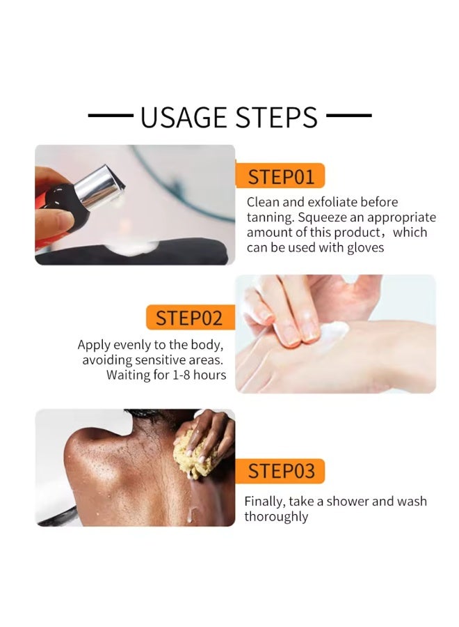 Hllozzi 120ml Watermelon Tanning Intensifying Cream for Men and Women Create Bronze Skin Extreme Intensive Tanning Soft Gel Tanning Lotion Accelerator Tanning Cream Self Tanner Cream for Skin Tanning Sunless Tanner - Image 4