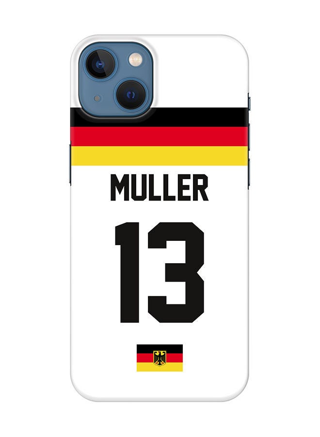 Stylizedd Slim Cover for Apple iPhone 14 Plus Case Snap Classic Series Mobile Cover Hard PC Shield Matte Finish Print -Germany-Player-Muller - Image 1
