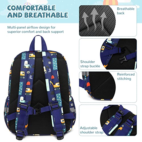 mygreen Preschool Backpack Kindergarten Little Kid Toddler School Backpacks for Boys and Girls with Chest Strap Rocket Black - Image 5