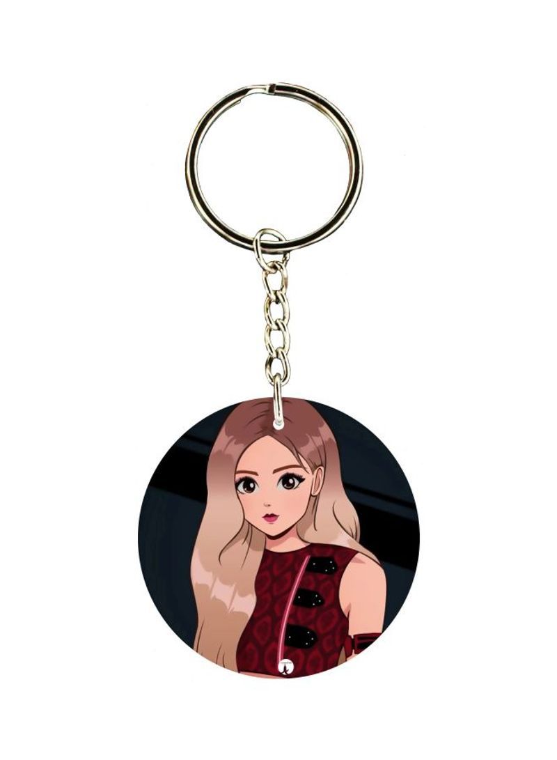 RKN Girl Printed Double Sided Keychain