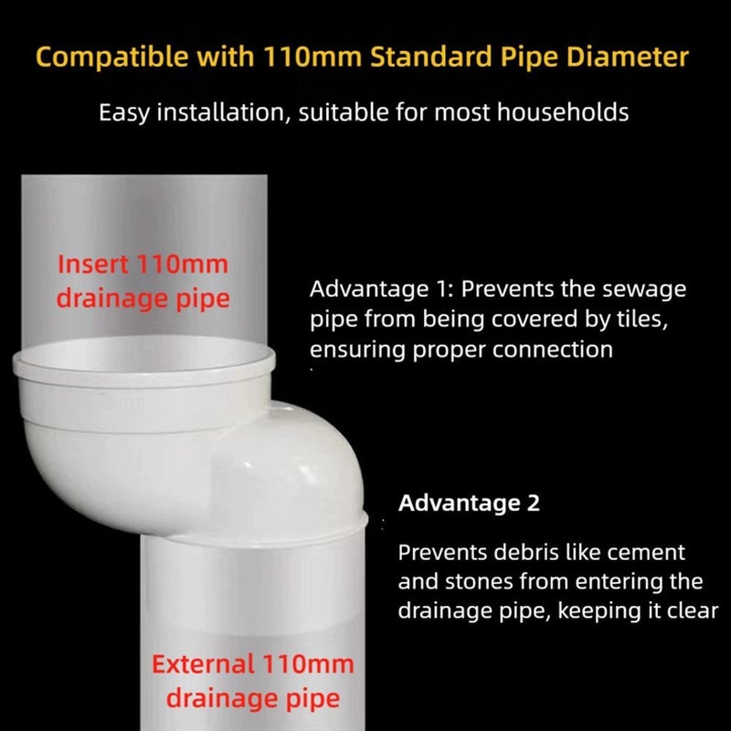 High Quality PVC Toilet Shifter Pipe 4.92 Inch Offset Flange Adapter Drain - Image 5