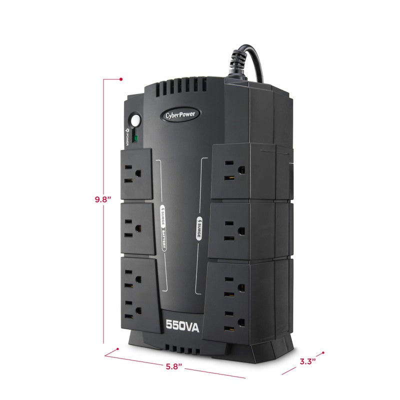 CyberPower نظام UPS احتياطي CyberPower CP550SLG، 550VA/330W، 8 مخرج، مدمج - Image 5