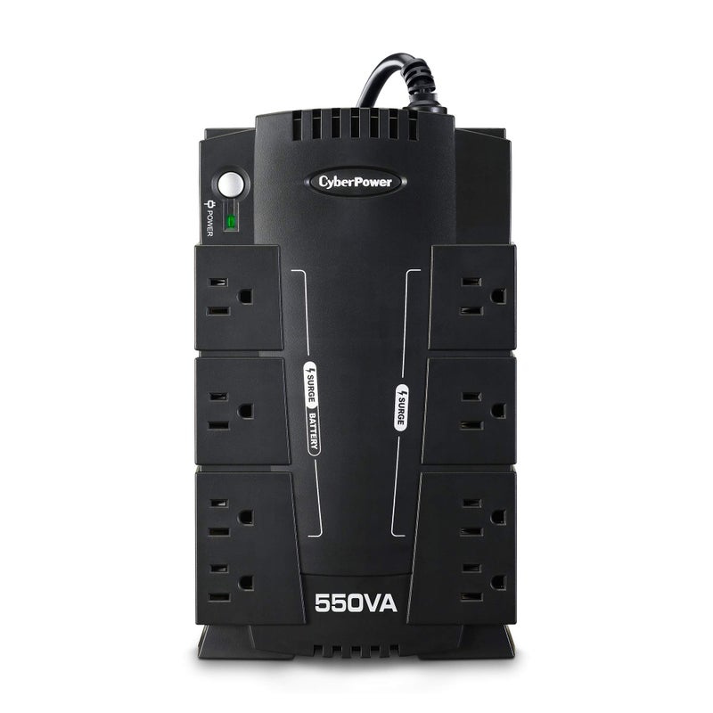 CyberPower نظام UPS احتياطي CyberPower CP550SLG، 550VA/330W، 8 مخرج، مدمج - Image 1