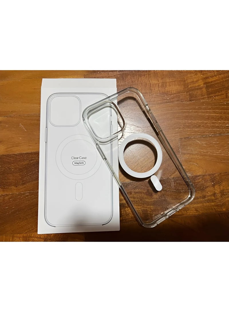 Magnetic mobile phone case (iPhone 14 Pro Max), compatible with MagSafe, thin transparent mobile phone cover, shockproof, made of thermoplastic polyurethane - Image 2
