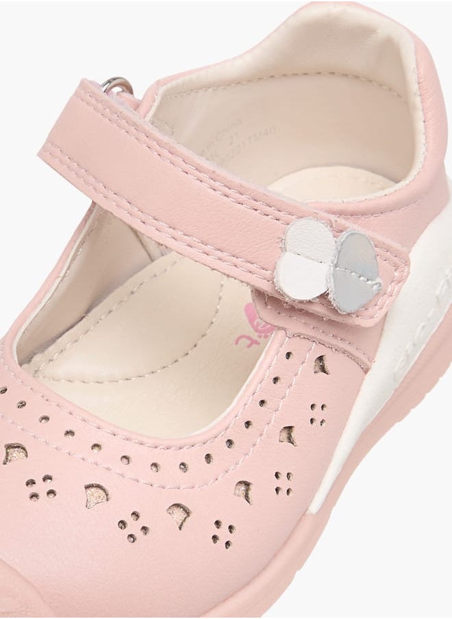 Barefeet - Girls Cut-Out Detail Mary Jane Shoes - Image 1