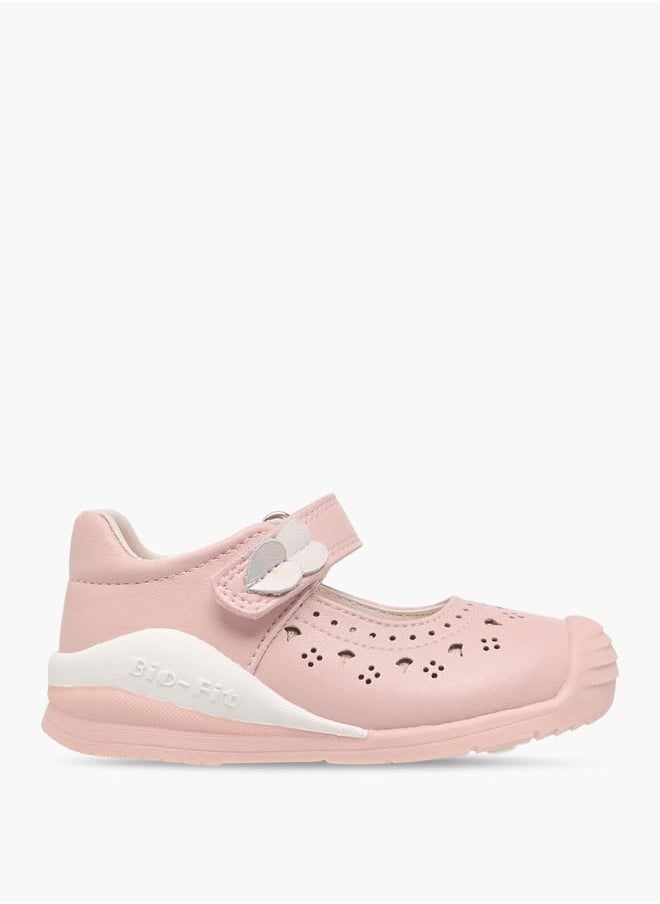 Barefeet - Girls Cut-Out Detail Mary Jane Shoes - Image 1