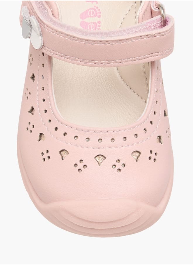 Barefeet - Girls Cut-Out Detail Mary Jane Shoes - Image 1