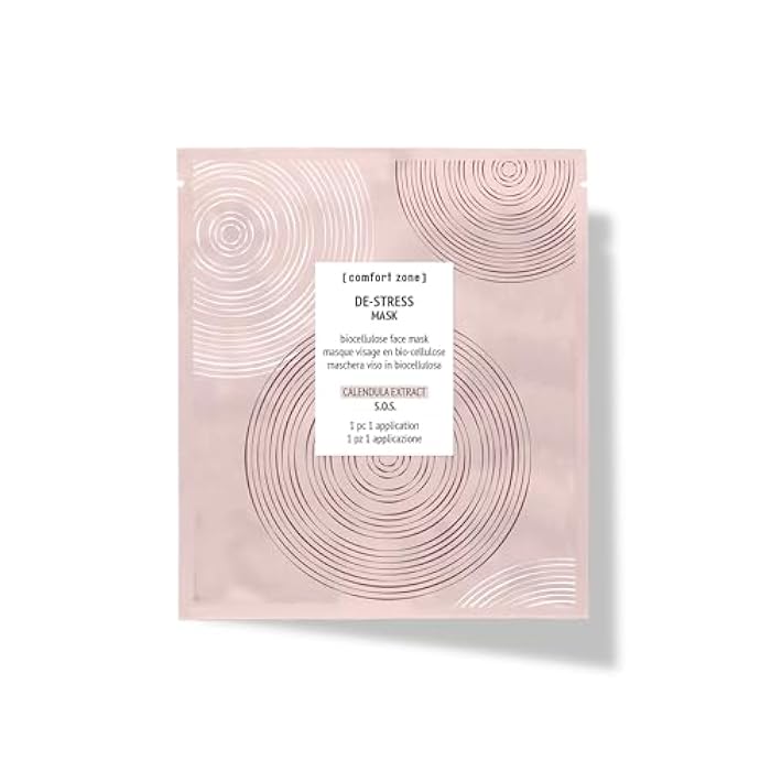 Comfort Zone ] De-Stress Hydrating Environmental Stress Recovery Biocellulose Sheet Mask Aloe Calendula, 1 piece - Image 1