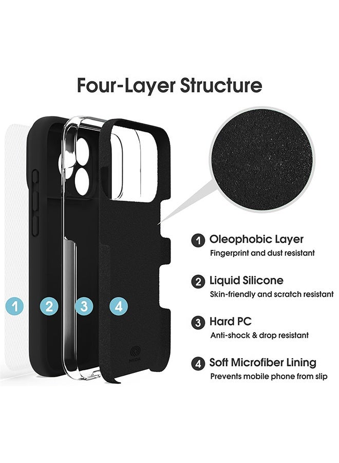 Mida Premium Liquid Silicone Case for iPhone 17 Pro with Full Camera Protection and Microfiber Lining – Soft Touch and Fingerprint Resistant - Image 4