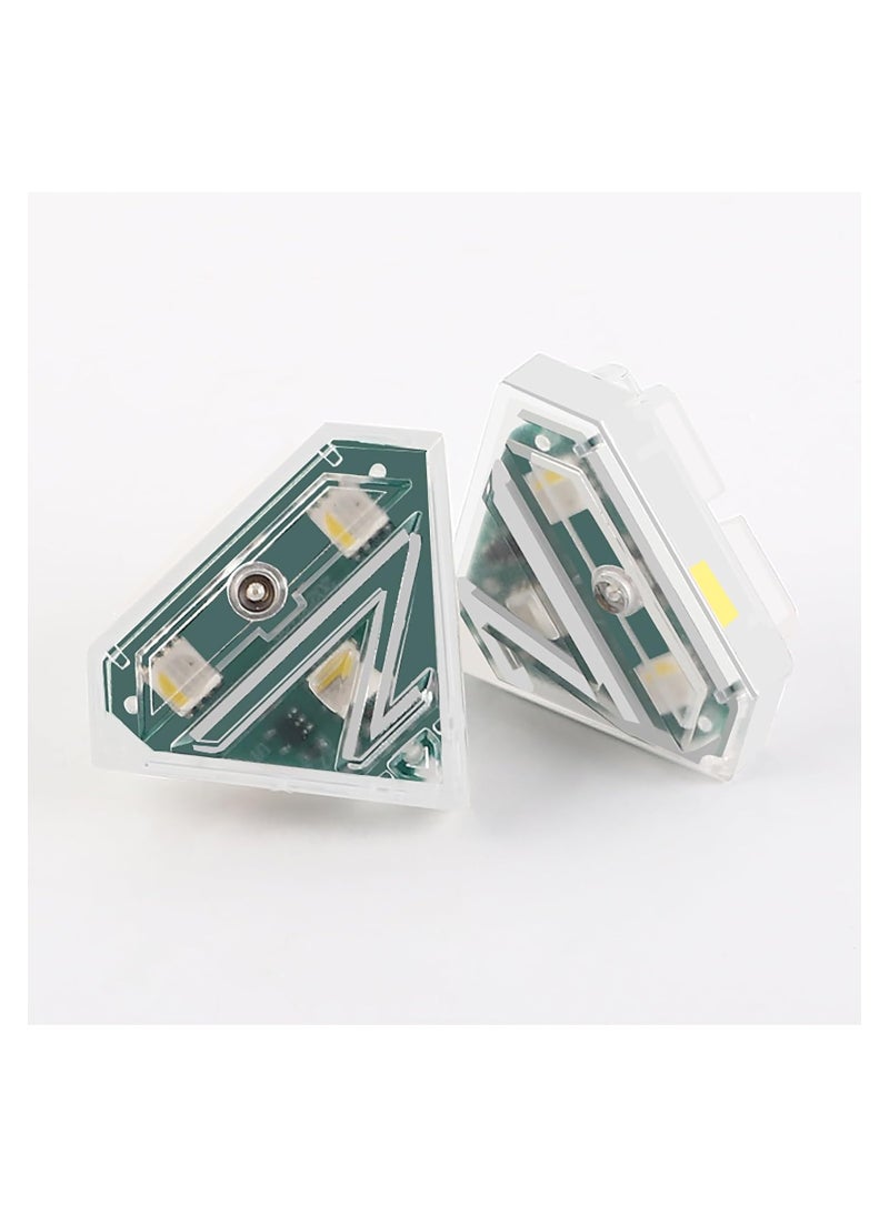 Universal Strobe Drone Lights with 3 Color Emergency Flashing Warning, LED Valve Stem Lamp Covers for Cars, Motorcycles, Drones, Aircraft, and Bikes (2pcs)