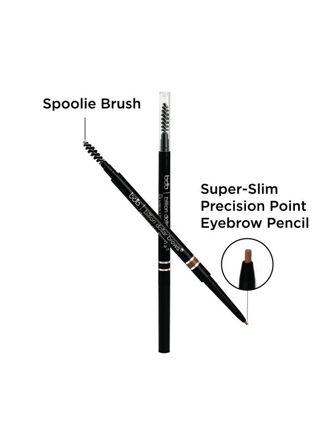 Billion Dollar Brows On Point Waterproof Micro Eyebrow Pencil | Self-Sharpening Tip | Create Hair-like Strokes | Vegan & Cruelty-Free | Natural Blendable Lines - Image 3