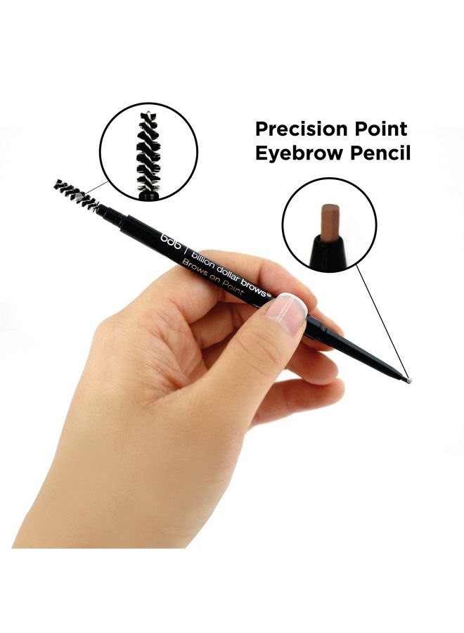 Billion Dollar Brows On Point Waterproof Micro Eyebrow Pencil | Self-Sharpening Tip | Create Hair-like Strokes | Vegan & Cruelty-Free | Natural Blendable Lines - Image 5