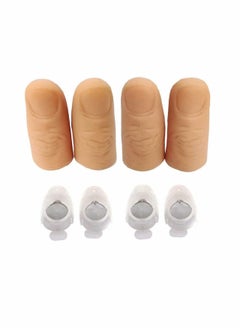 LED Finger Lamp Thumbs Light Magic Light up Finger Magic Trick Fake Finger Prank Toy Tool Alivier Magic Light Up Thumbs LED Finger Lamp Thumbs Light Magic Trick Toys (3 pairs)