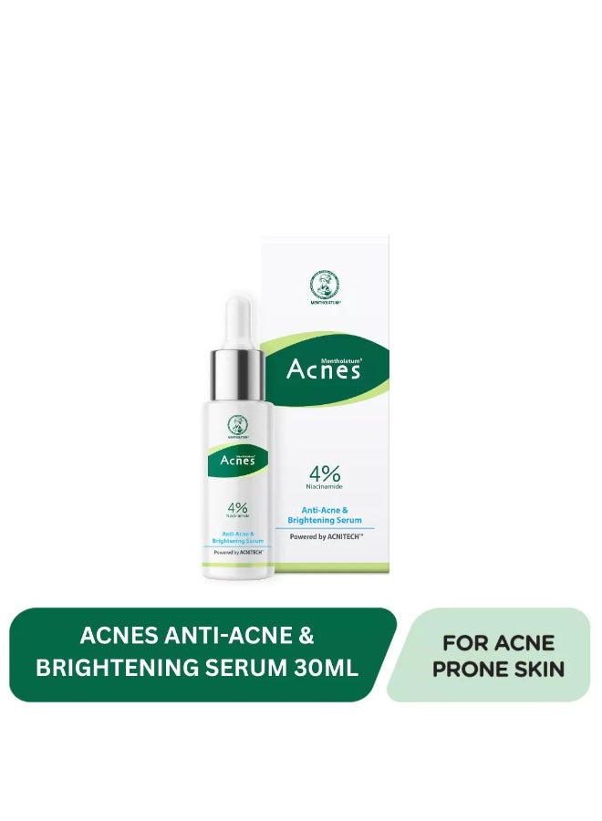 Mentholatum Acnes Anti-Acne & Brightening Serum 30ml for Acne-Prone Skin, 4% Niacinamide Serum for Acne Marks, Uneven Skin Tone & Dull Skin, Lightweight Fast-Absorbing Facial Serum - Image 2
