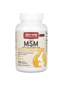 jarrow formulas Jarrow Formulas, MSM, 1,000 mg, 100 Veggie Capsules  - Image 1