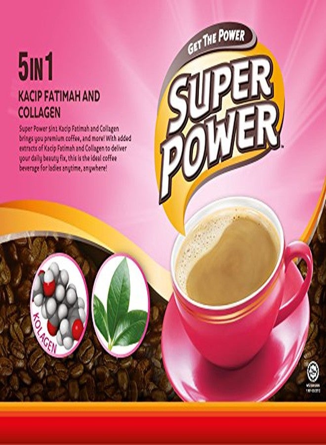 Super Power 2-Pack / Malaysia Brand/Super Power 5 In 1 Premium Instant Coffee/With Herbal Extract of Kacip Fatimah & Collagen/Delicious Health Boost For Ladies/A Shot Of Collagen In Your Morning Coffee/20s x 22g/pack - Image 3
