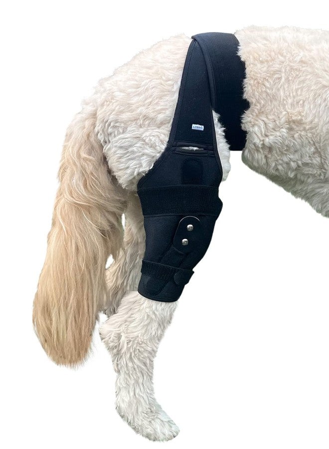 Labra Dog Canine Knee Stifle Brace Wrap, Metal Splint Hinged Flexible Support Brace for K9 ACL, CCL, Luxating Patella, Cruciate Ligament Sprains in Back, Rear, Hind Leg (Extra Small) - Image 1