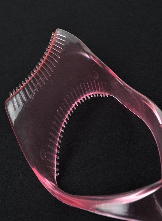 Gugzy® 3 in 1 Makeup Eyelash Tool Upper Lower Lash Mascara Applicator Guide Eyelash Comb Cosmetic Tool (2, Pink) - Image 2