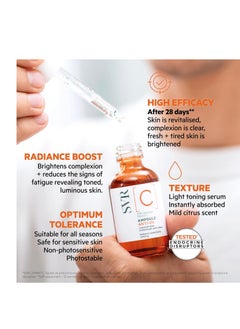 SVR SVR [C] Concentrate - Brightening Face Serum with 20% Optimized Vitamin C - Skin appears Firmer and Smooth, Fine Lines Look Reduced - Antioxidant Care for Men and Women Sensitive Skin, 1 fl.oz.  - Image 3