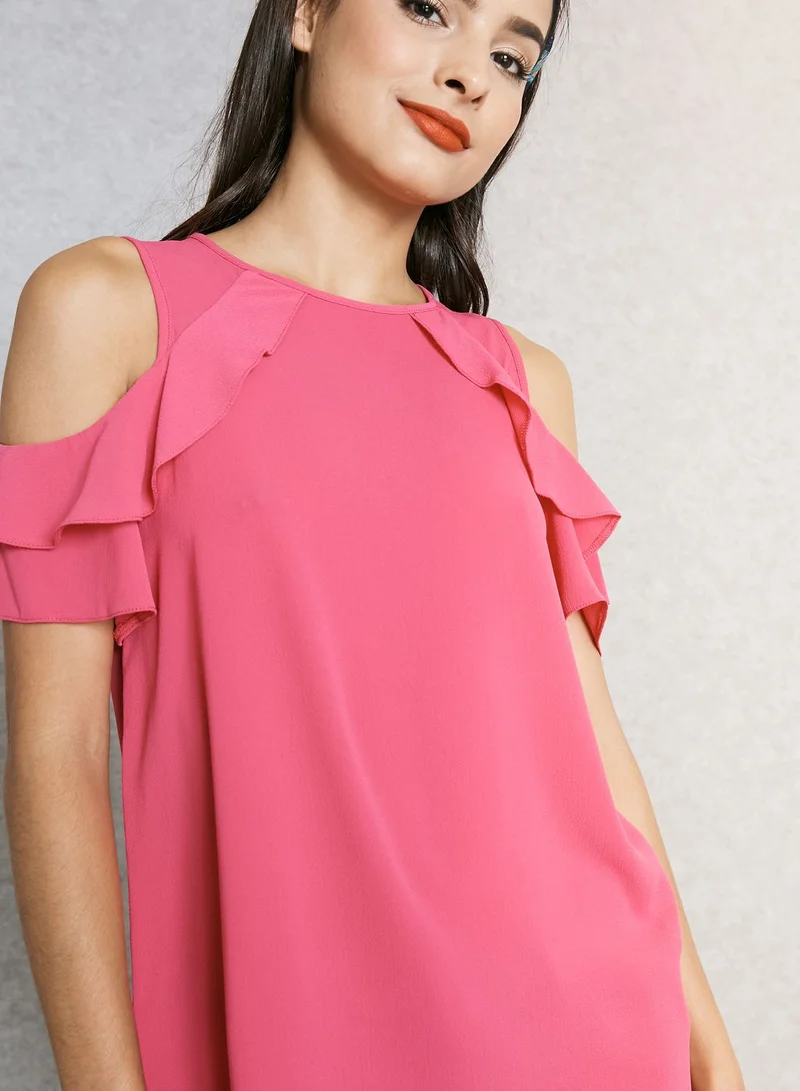 DOROTHY PERKINS Ruffled T-Shirt
