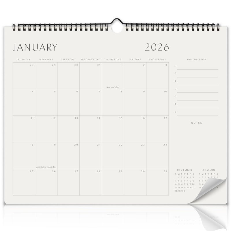 ZICOTO تقويم حائط جميل لعامي 2025-2026 - يمتد من يونيو 2025 حتى ديسمبر 2026 - تقويم حائط مكتبي مقاس 14.5 × 11.5 بوصة لتنظيم سهل - Image 1
