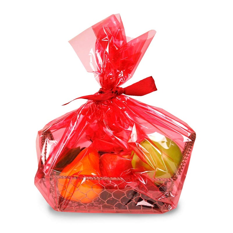 Hygloss Products Roll Cellophane Wrap for Crafts, Gifts, and Baskets 40 Inch x 100 Feet, Red - Image 3