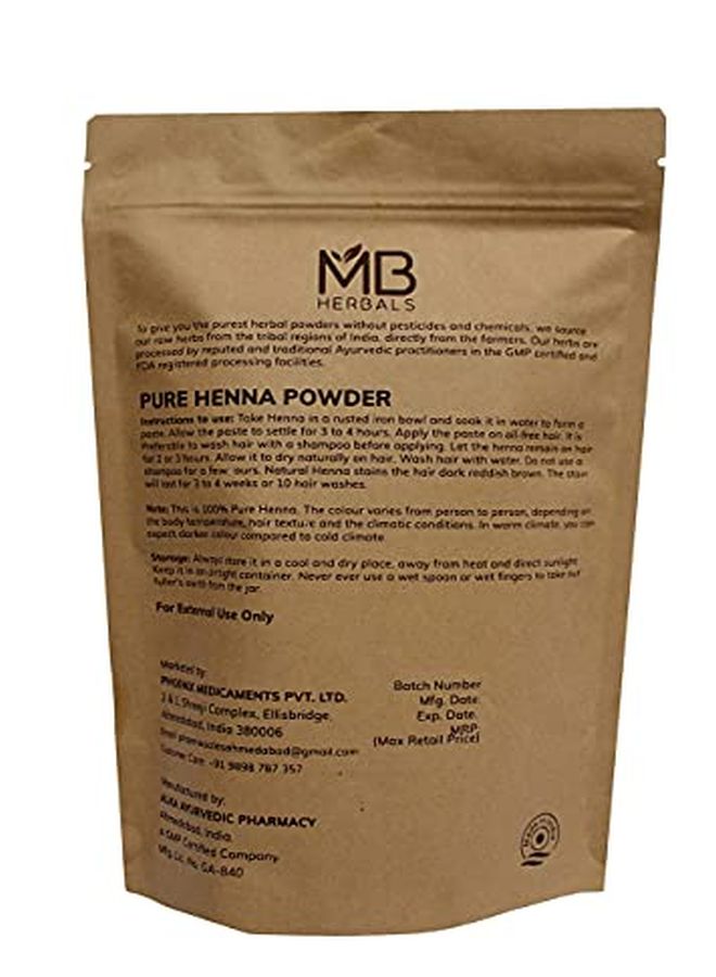 MB Herbals 100% Natural & Pure Henna Powder 227 Gram | 8 Oz / 0.5 Lb | For Natural Orange-Red Hair Color | Triple Sifted | Raw | Non-Radiated |100% Pure Rajasthan Henna From Marwar Region - Image 5