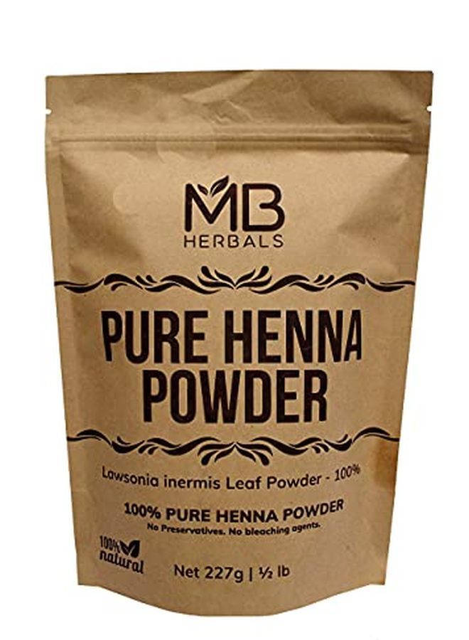 MB Herbals 100% Natural & Pure Henna Powder 227 Gram | 8 Oz / 0.5 Lb | For Natural Orange-Red Hair Color | Triple Sifted | Raw | Non-Radiated |100% Pure Rajasthan Henna From Marwar Region - Image 3