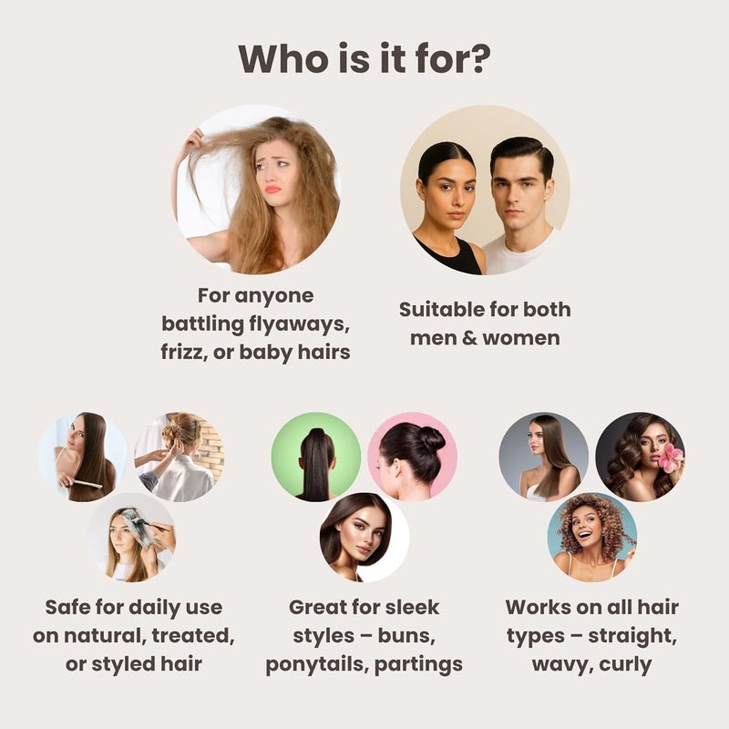 SLICKUP Hair Wax Stick for Women | Tames Flyaways, Baby Hairs | Sleek Styling Wax Stick for Frizz-Free, Slick Back Hairstyles | Non-Greasy Hair Stick- 30g - Image 5
