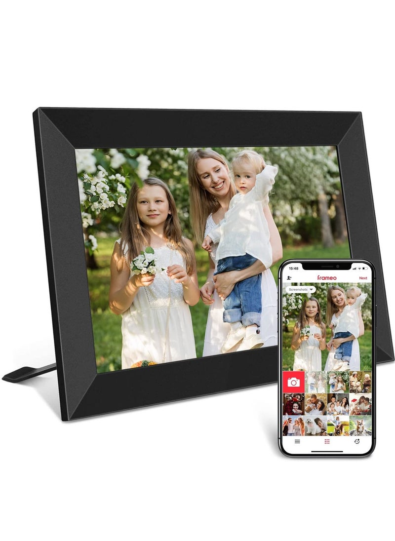 10.1 Inch Smart WiFi Digital Photo Frame 1280x800 IPS LCD Touch Screen, Auto-Rotate Portrait and Landscape, Built in 16GB Memory, Share Moments Instantly via Frameo App from Anywhere