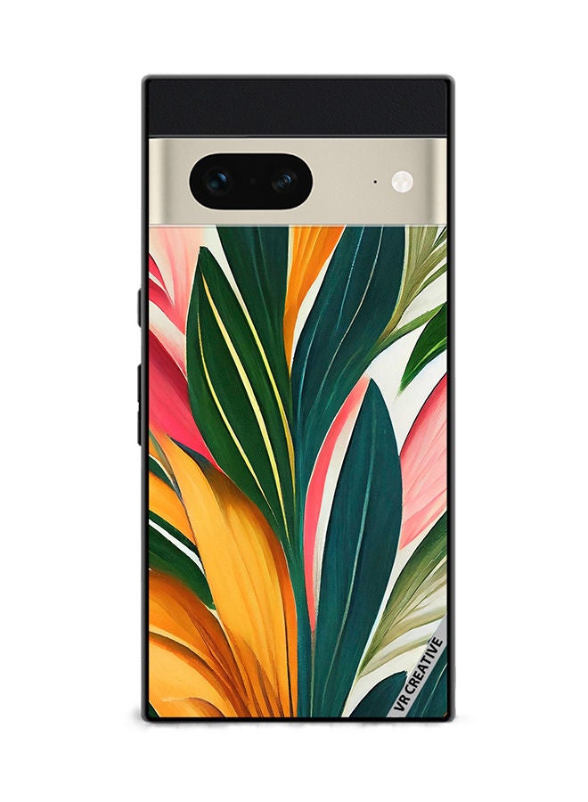 VR CREATIVE Protective Case Cover For Google Pixel 7 Backdrop Of Abstract Bright Style Flowers And Tropical Design Multicolour - Image 1