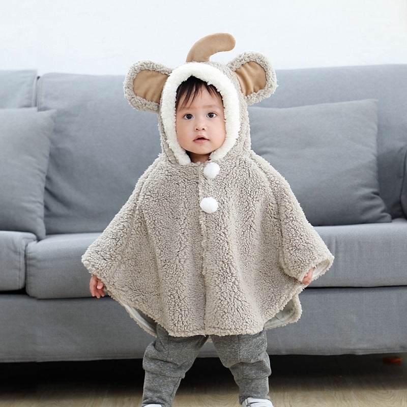 Children'S Cape Baby'S Cape Winter Coat Cute Baby Going Out Windproof Warm Girls' Shawl For Four Seasons - Image 2