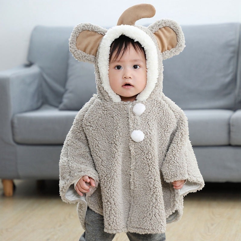Children'S Cape Baby'S Cape Winter Coat Cute Baby Going Out Windproof Warm Girls' Shawl For Four Seasons - Image 3