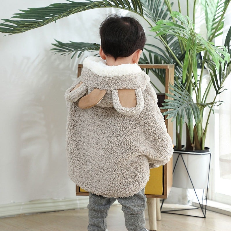 Children'S Cape Baby'S Cape Winter Coat Cute Baby Going Out Windproof Warm Girls' Shawl For Four Seasons - Image 5