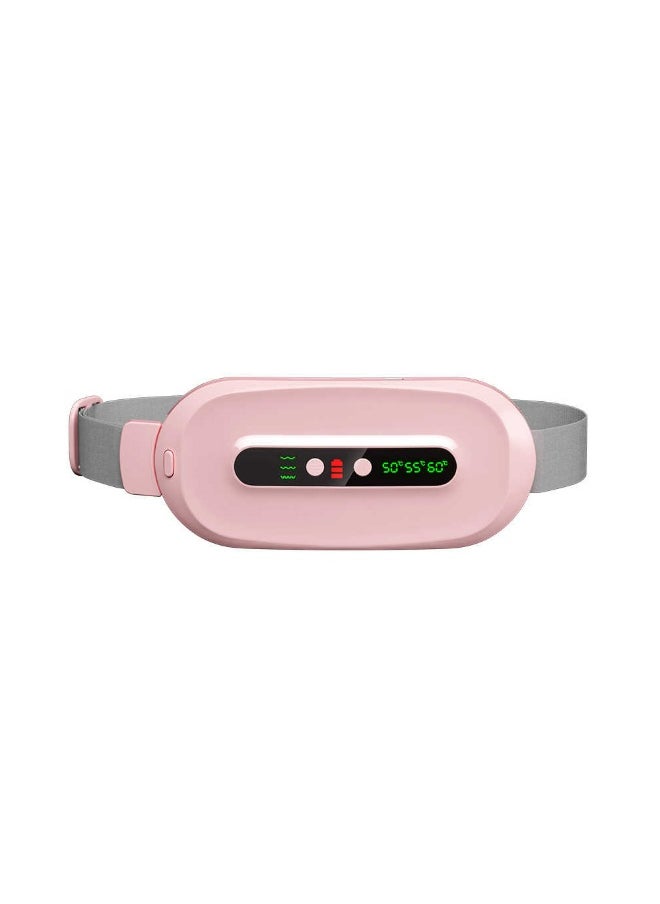 Generic Cordless Heating Pad for Cramps & Back Pain Relief – Rechargeable Wearable Heat Belt with 3 Heat Levels, 4 Vibration Modes & Adjustable Strap for Women’s Menstrual Comfort (Pink)  - Image 1