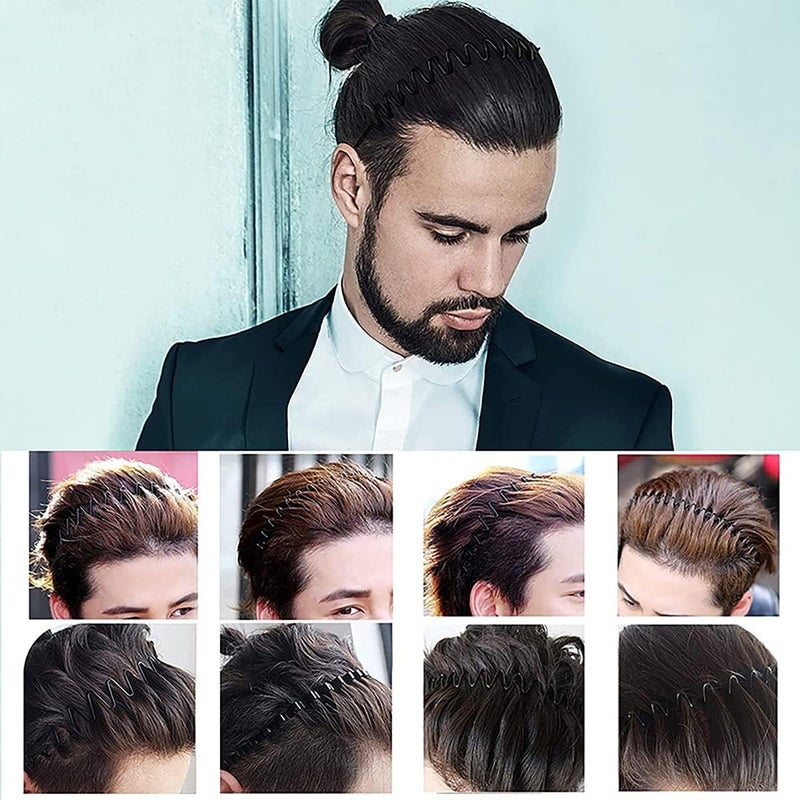 Metal Hair Bands - 10 Piece Set of Anti-Slip Headwear Accessories for Men and Women - Image 4