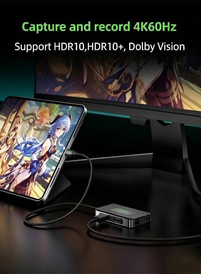 بيفا PIVA DS7 PRO Type C 32-bit صوت 7 منافذ يدعم الشحن حتى 100 واط مع كابل إضافي لإرسال الجهاز إلى الشاشة - Image 5